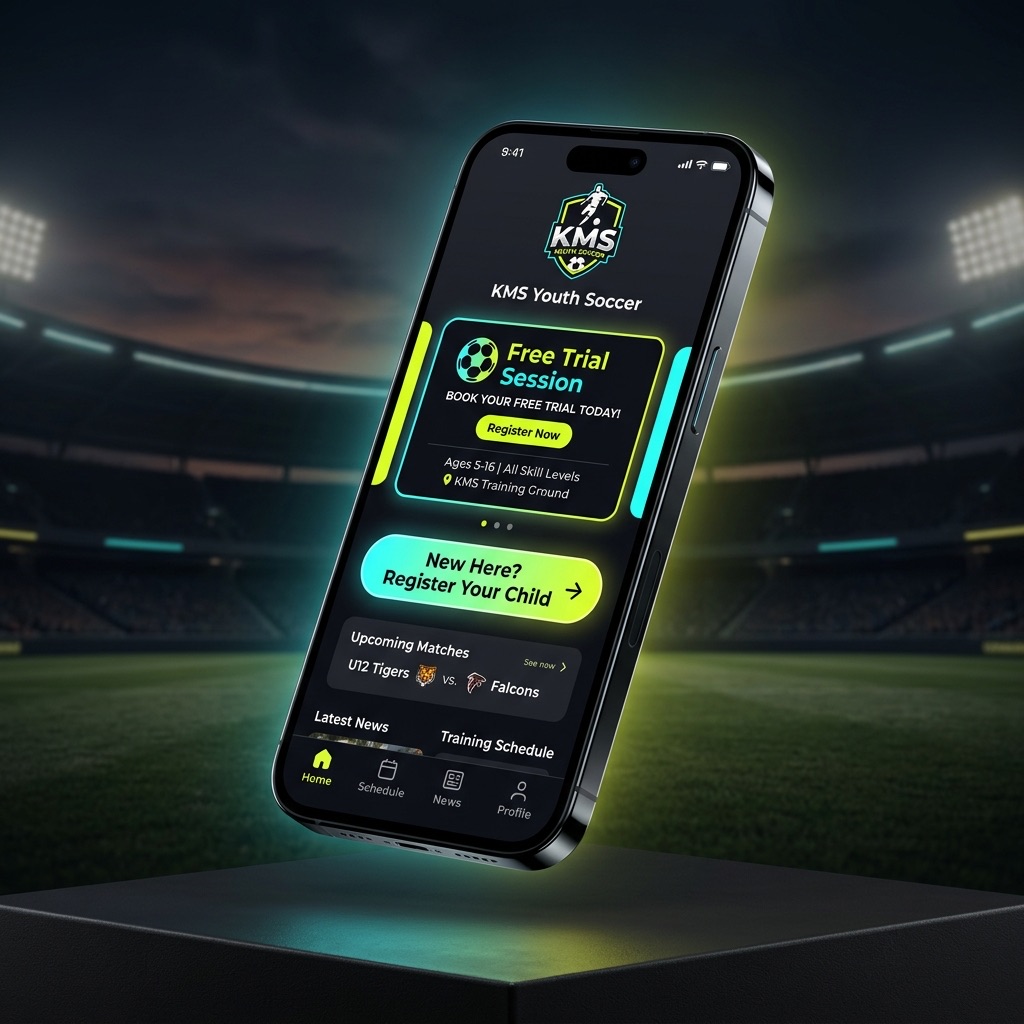 KMS Youth Soccer Mobile App Free Trial Registration